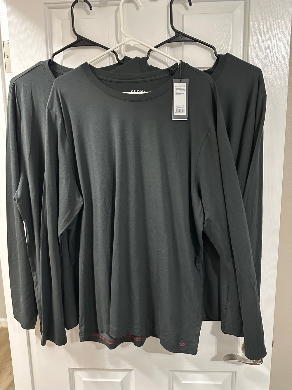 RHONE Men's Long-Sleeve Crewneck Shirt - Charcoal